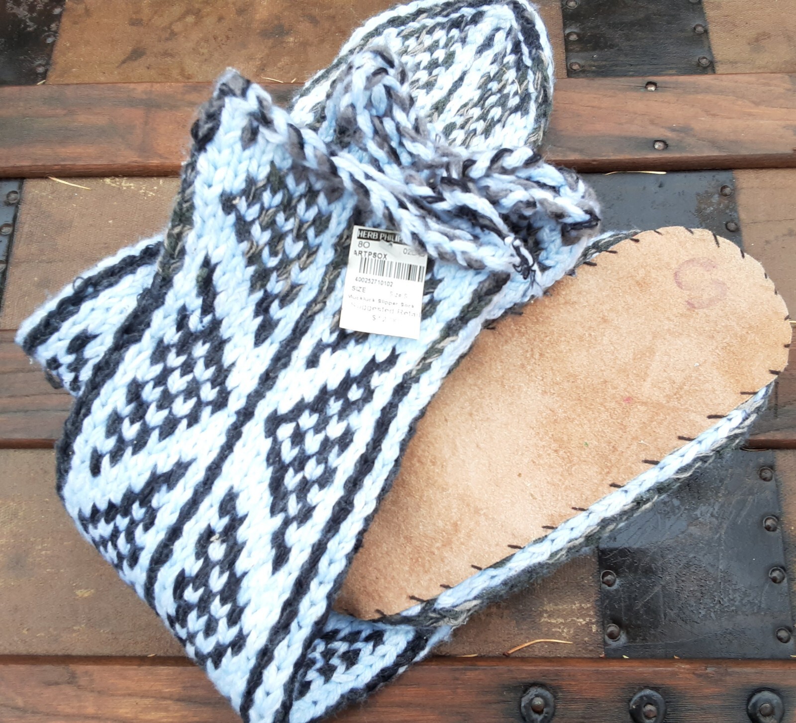 SAOLA MUK LUCK Calzini Ciabatte Suola in Pelle S (5 6 5) +