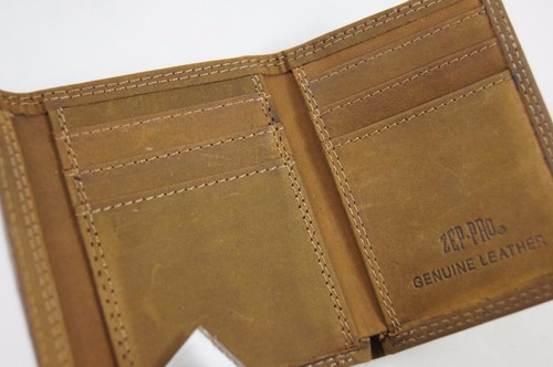 ZEP-PRO 12 gauge Shot Gun Shell Fence Row Camo Trifold Leather Wallet TIN BOX - Picture 9 of 12