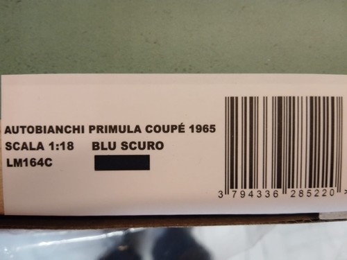 Laudoracing Autobianchi Primula Coupé blu scuro 1965 1/18 LM164C - Foto 2 di 2