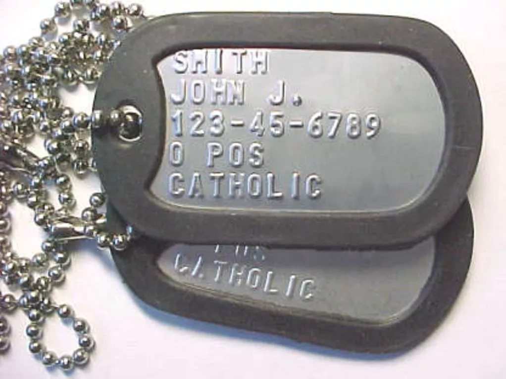 Official army top dog tags