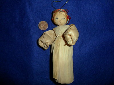 Vintage Corn Husk Doll 5 1/2'' tall
