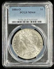 1884‑O Morgan Silver Dollar $1 PCGS MS64 – Bright White