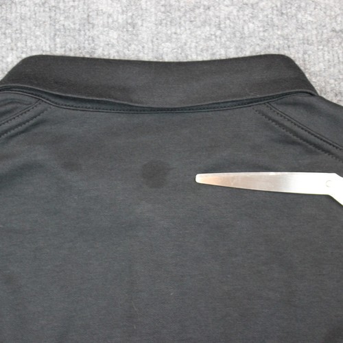 FLAW Nike Dri-Fit Polo Shirt Men's Large Black Long Sleeve Golf Front Pocket - Picture 13 of 13