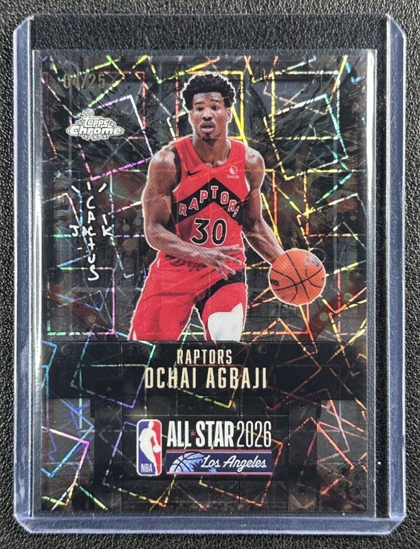 OCHAI AGBAJI 2025-26 TOPPS CHROME CACTUS JACK ASG #97 LASER REFRACTOR 4/25
