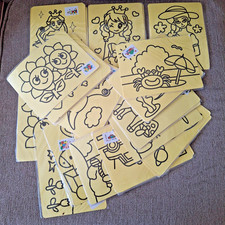Lot of 25 Handmade Sheets Sand Art Painting Card - DIY Craft for Kids
