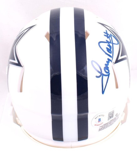 Tony Dorsett Signed Cowboys Alternate 2022 Speed Mini Helmet-Beckett W Hologram - Picture 3 of 12