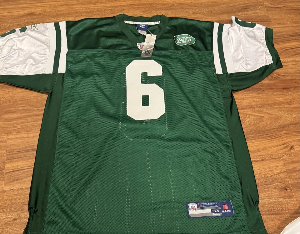 Camiseta retro auténtica retro de Mark Sanchez Jets para hombre NUEVA con etiquetas 54 venta al por menor $250 XL Foto 2 de 2