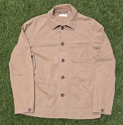 #ad #ad Uniqlo Chore Jacket Mens Small Tan Khaki Cotton Nylon Utility 211 469775 $25.00