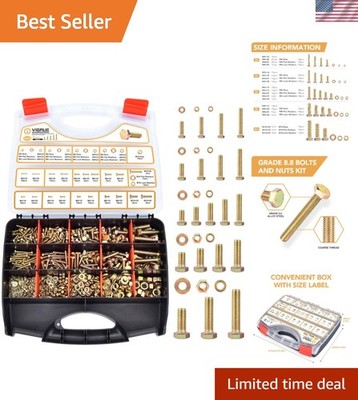 Ultimate 1045PCS Heavy-Duty Bolt Assortment   Grade 8.8 Steel for All Projects