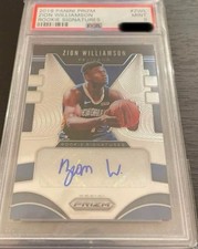 psa9 2019 panini prizm zion williamson rookie signatures