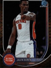2025-26 Bowman Basketball Reptillian Refractor - Jalen Duren #BCV-75 - Pistons