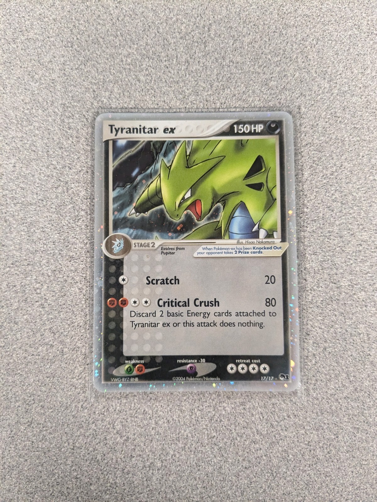 Tyranitar ex Holo 17/17 Pokemon POP Series 1 Ultra Rare 2004 LP Card