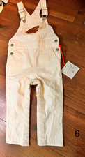 christian robinson white overalls mammoth nwt 2t toddler denim