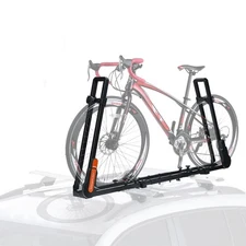 TOOENJOY Rooftop Bike Rack for Car SUV, Upright Roof Mount Bicycle Rack with ...