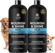 Dog Shampoo and Conditioner Set for Itchy Skin, Allergies & Odor – 2-In-1 Calmin