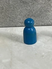 1983 TIME The Game - Replacement Wooden Token Blue