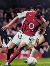 Sylvain Wiltord Hand Signed Photo Arsenal with COA Autograph