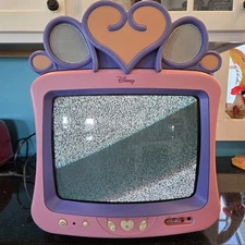 Vintage Disney Princess Pink 13” CRT Retro TV Tested DT1350-P NO REMOTE 