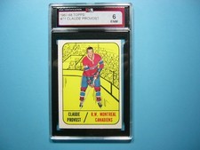 1967/68 TOPPS NHL HOCKEY CARD #71 CLAUDE PROVOST KSA 6 EX/NM SHARP!! 67/68 TOPPS