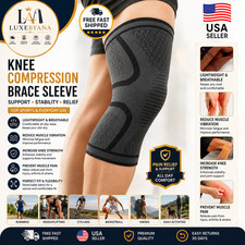 Knee Compression Brace Sleeve Support Sports Joint Injury Pain Relief Arthritis