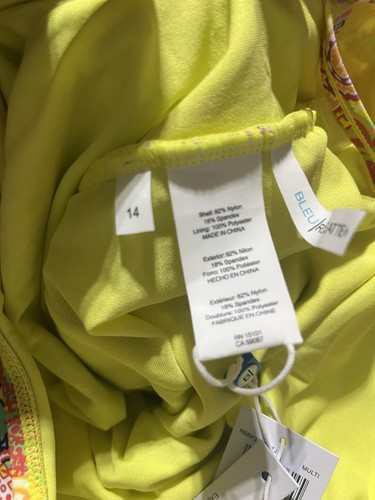 Nuevo Traje de baño de una pieza talla 14 Bleu Rod Beattie para mujer multicolor cuello en V - Imagen 8 de 12
