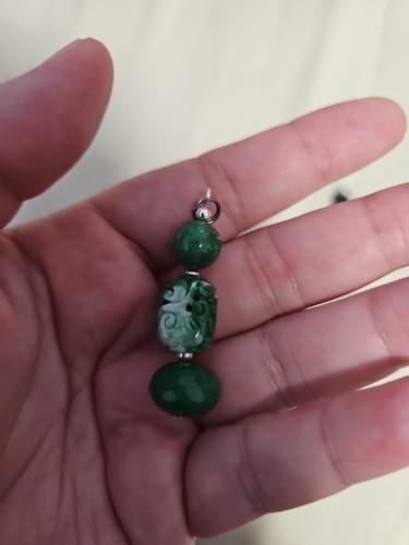 Hawaiian Handmade Jade Drop Pendants Lot Of 4 By Designer Myrna Lee Chang Hawaii - Picture 4 of 5