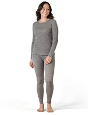 Womens 100% Merino Wool Base Layer Set Lightweight Thermal Underwear Long Joh...