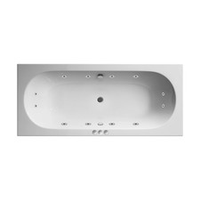 Image of Balterley Modern Round Double Ended Whirlpool Bath with Leg Set, 1800 x 800mm