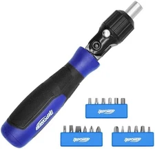 Ratcheting Screwdriver Set 19pcs Bit Set Household Repair Tool Kit