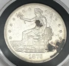 1876-S $1 Trade Dollar Cleaned Liberty Seated Silver San Francisco Early US Coin