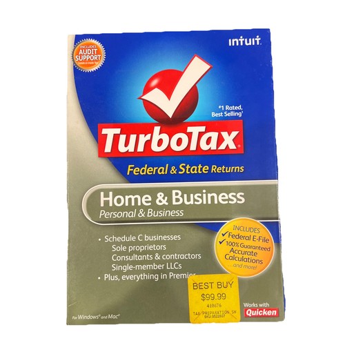 Intuit TurboTax Home & Business Federal + Efile + State 2010 for PC, Mac - Picture 1 of 4
