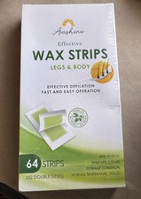 AVASHINE WAX STRIPS LEGS  BODY 32 STRIPS 16 DOUBLE SIDED NEW SEALED BOX