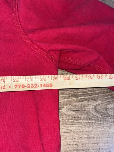 Vintage Usa Carhartt Jacket Mens Large Red J140 Duck Canvas Hood - Picture 5 of 7
