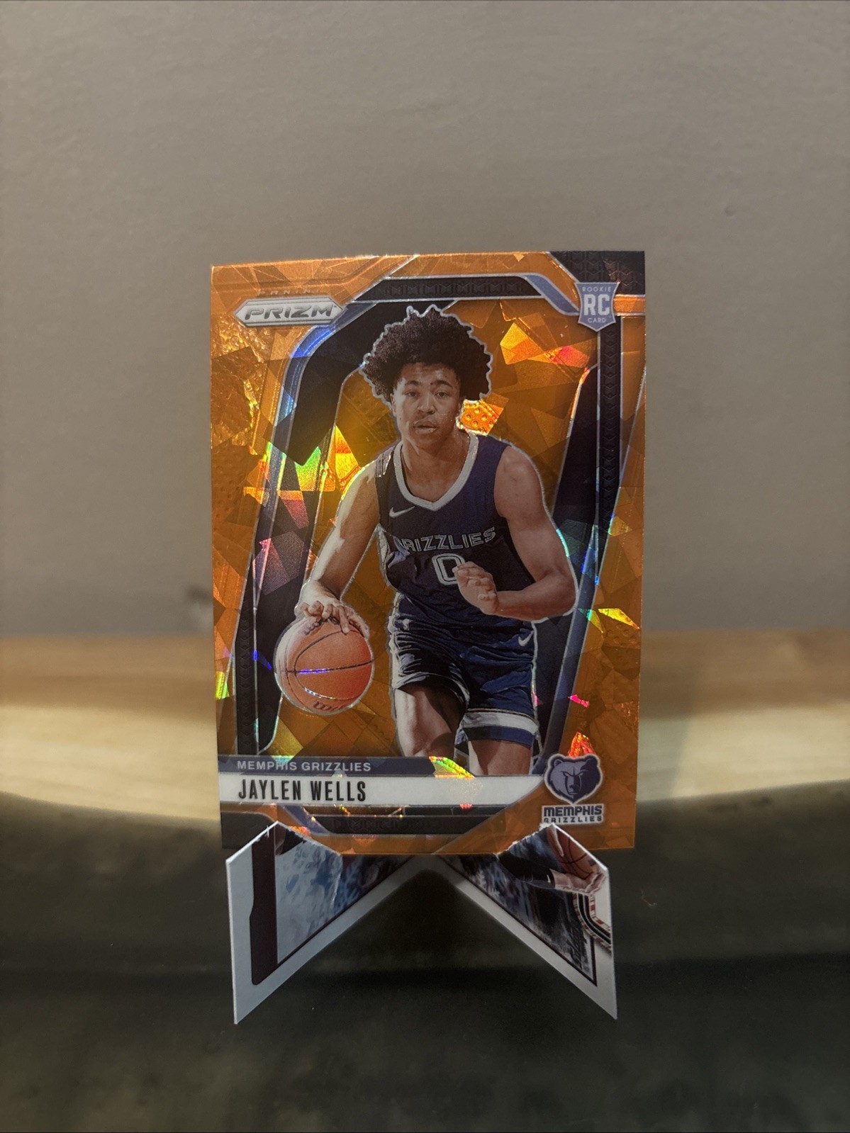 2024-25 Panini Prizm Jaylen Wells #239 Orange Ice Prizm (RC)