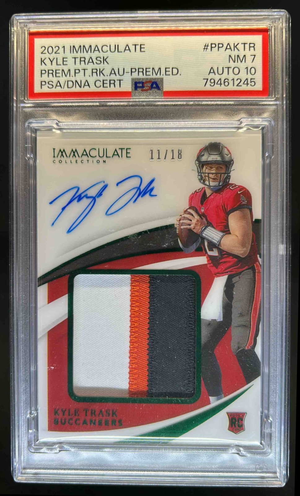 Kyle Trask Panini Immaculate Collection Premium Patch Rookie Autographs #PPAKTR Premium Edition