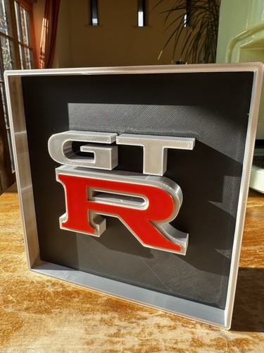 Nissan GTR | R35 | 3D Sign - ornament | Bar, Bedroom, Lounge 15 X 15cm - Picture 2 of 5