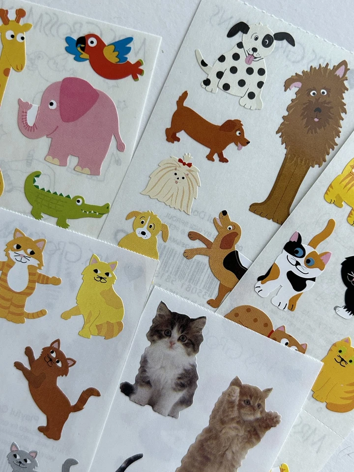 Огромный лот наклеек с животными миссис Гроссман кошки, собаки, пухлый зоопарк и МНОГОЕ ДРУГОЕ - Изображение 2 из 2