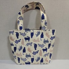 Handmade Mini Tote Bag with Lots of Cats