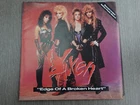 Vixen EDGE OF A BROKEN HEART 1988 UK POSTER SLEEVE WITH BACKSTAGE PASS MINT / EX