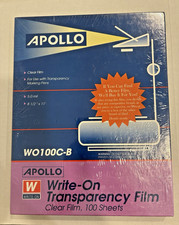Apollo Write-On Transparency Film 8.5" x 11" W0100C-B Box 0f 100