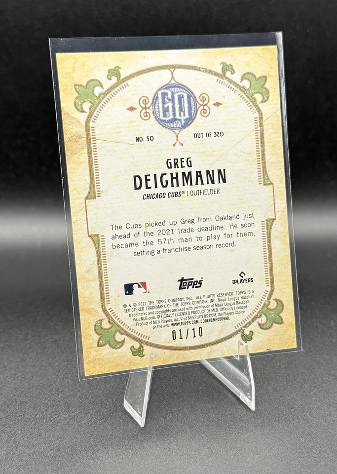 2022 Topps Gypsy Queen Greg Deichmann - Ruby Red Foil /10 #50 - Image 2 of 2