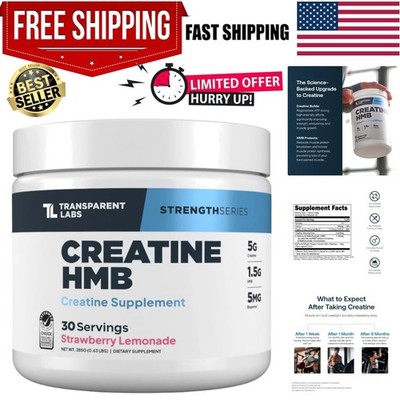 Creatine Monohydrate & HMB Powder   Boost Strength & Energy, 30 Servings