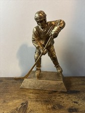 Vintage Gold Resin 8 Bronzed-Style Hockey Trophy - Blank Plaque
