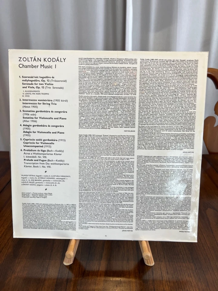 Kodaly Chamber Music Vol.1 Tatrai Varkonyi Hungaroton, LP, Vinyl, Vintage Foto 2 de 4