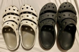 (2) Keen Yogui  Black & White Slip On Slide Sandals Men's Size 13