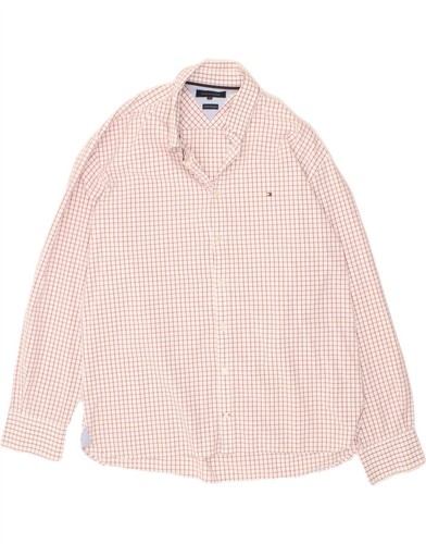 Tommy Hilfiger Herren Hemd 2XL rot kariert Baumwolle BM43