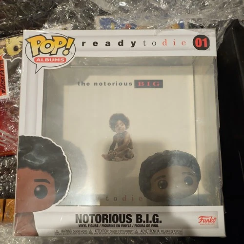 Notorious BIG Funko Pop 01 Album Cover Ready to Die Vinyl Figure Biggy B.I.G