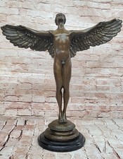 SIGNED A.A.Weinman , bronze statue Nude Man Custodian Angel Home Figurine Deal