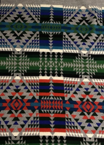 Antique Beaver State Pendleton Oregon Wool Multicolor Aztec Blanket - Picture 11 of 15