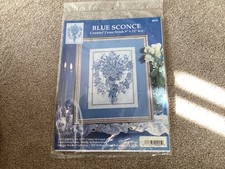 Design Works Blue Sconce Counted Cross Stitch Kit. 9"x12"